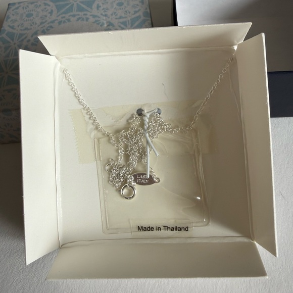 Walt Disney Lilo & Stitch "Ohana" Sterling Silver Flower Necklace - Picture 3 of 7